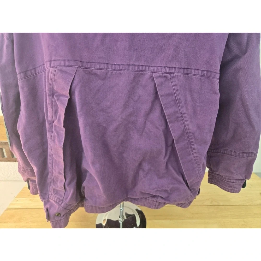 Vintage Mulberry‎ Street Cotton Coat Jacket Womens Large Full Zip Purple